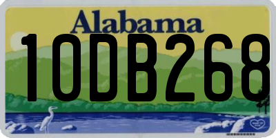 AL license plate 10DB268