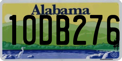 AL license plate 10DB276