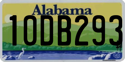 AL license plate 10DB293