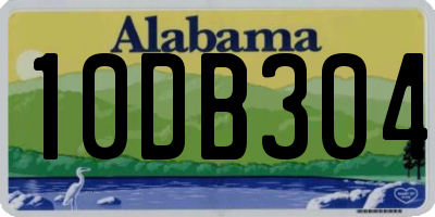 AL license plate 10DB304