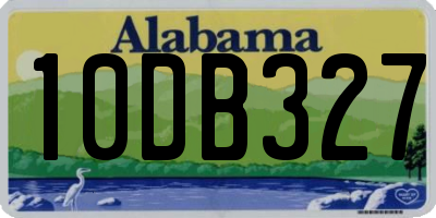 AL license plate 10DB327