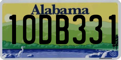 AL license plate 10DB331