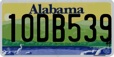 AL license plate 10DB539