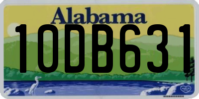 AL license plate 10DB631