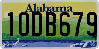 AL license plate 10DB679