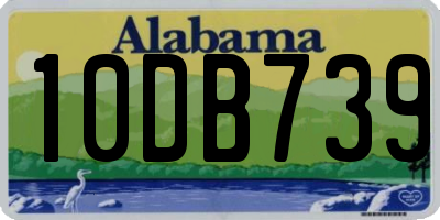 AL license plate 10DB739