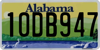 AL license plate 10DB947