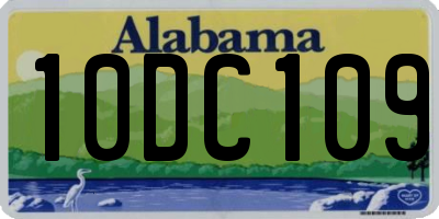 AL license plate 10DC109