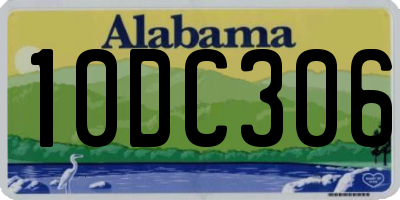 AL license plate 10DC306