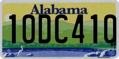 AL license plate 10DC410