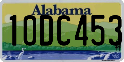 AL license plate 10DC453