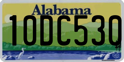 AL license plate 10DC530