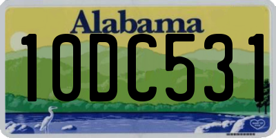AL license plate 10DC531