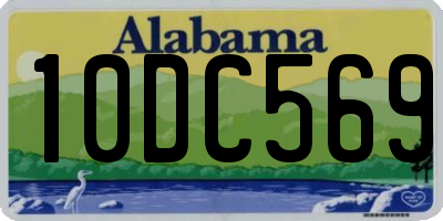 AL license plate 10DC569