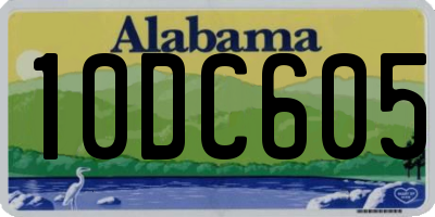 AL license plate 10DC605