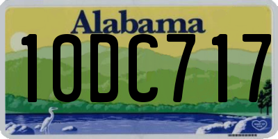 AL license plate 10DC717