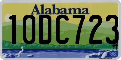 AL license plate 10DC723