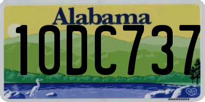 AL license plate 10DC737