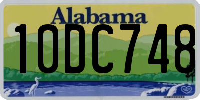 AL license plate 10DC748