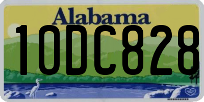 AL license plate 10DC828