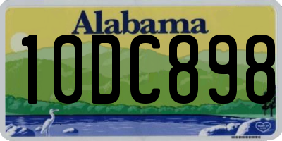 AL license plate 10DC898