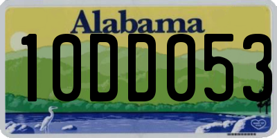 AL license plate 10DD053
