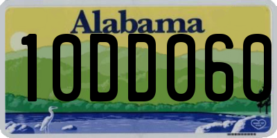 AL license plate 10DD060
