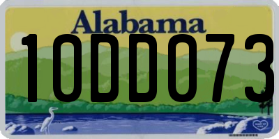 AL license plate 10DD073