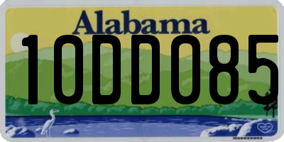 AL license plate 10DD085