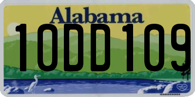 AL license plate 10DD109
