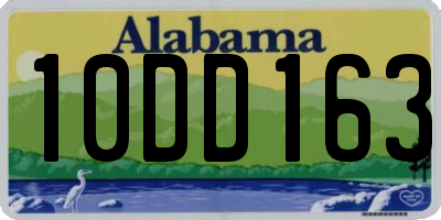 AL license plate 10DD163