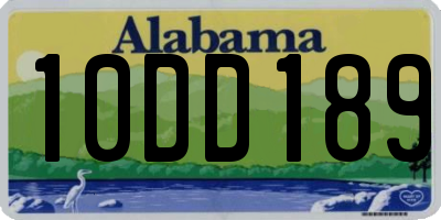 AL license plate 10DD189