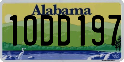 AL license plate 10DD197