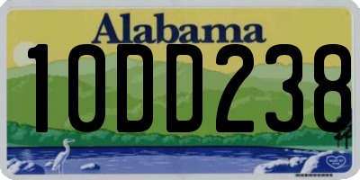 AL license plate 10DD238