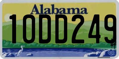 AL license plate 10DD249