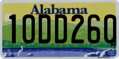 AL license plate 10DD260