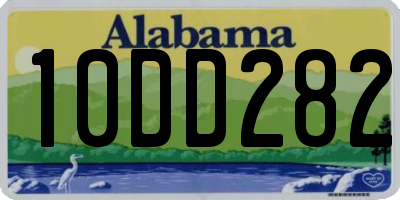 AL license plate 10DD282