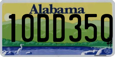 AL license plate 10DD350