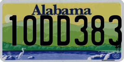 AL license plate 10DD383