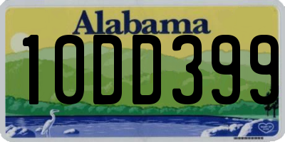 AL license plate 10DD399