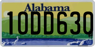 AL license plate 10DD630