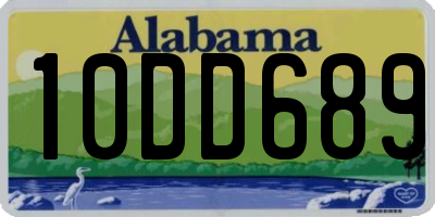 AL license plate 10DD689