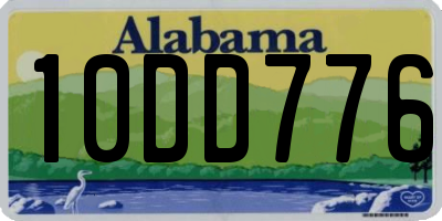 AL license plate 10DD776