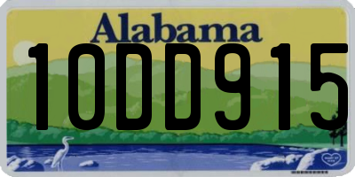 AL license plate 10DD915