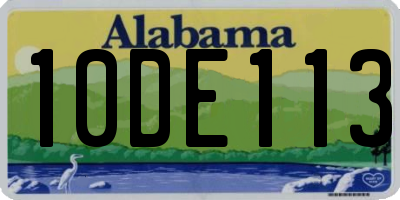AL license plate 10DE113