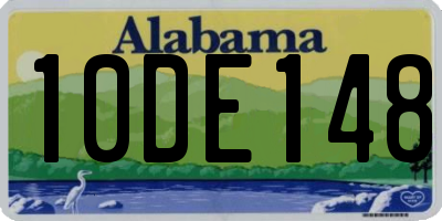AL license plate 10DE148