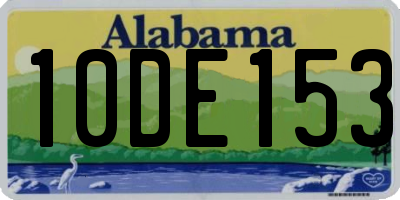 AL license plate 10DE153