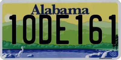 AL license plate 10DE161
