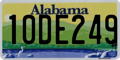 AL license plate 10DE249