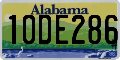 AL license plate 10DE286